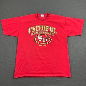 Pro 5 San Francisco 49ers‎ T-Shirt Mens 2XL Red Super Heavy Y2K Faithful Niners
